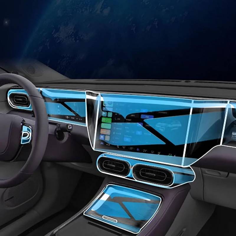 SPISLXTP Autofolie Innenzubehör TPU Transparente Kunststoffe Schutzfolie Refit für 2023 Leapmotor C11 Navigation Zentralsteuerung von SPISLXTP