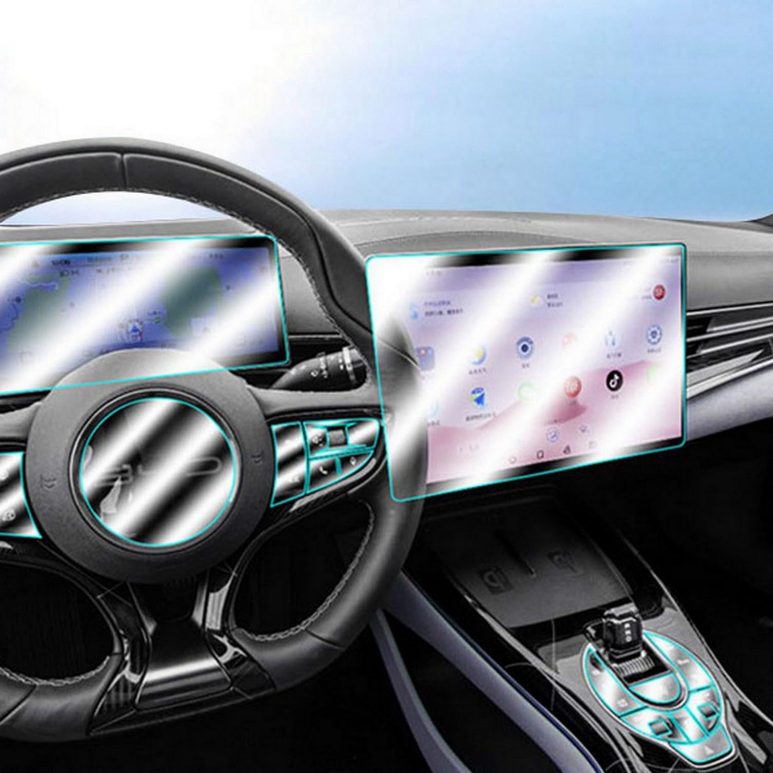 SPISLXTP Autotür Mittelkonsole Medien Armaturenbrett Navigation TPU Anti-Scratch Protector Film Zubehör für BYD Seal 2023 Autozubehör SPISLXTP Autotür Mittelkonsole Medien Armaturenbrett Navigation TPU Anti-Scratch Protector Film Zubehör für BYD Seal 2023 Autozubehör von SPISLXTP