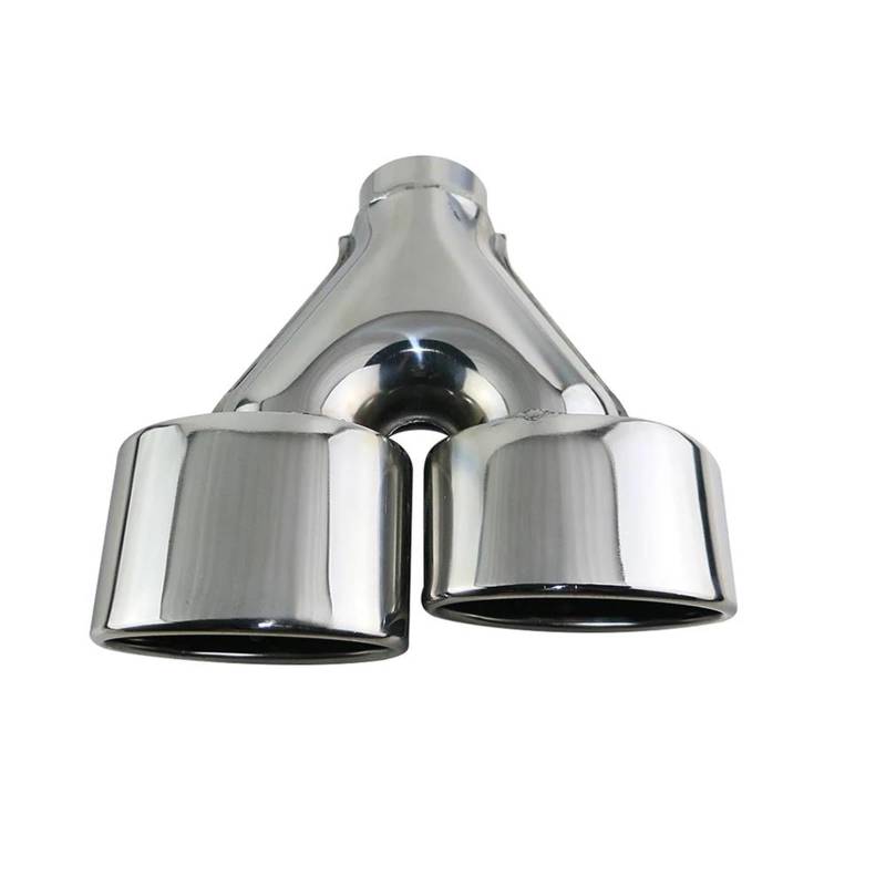 Auspuffblenden 1 STÜCKE Auto Schalldämpfer Oval Fahrzeug Endrohr 2,5 ''dual Auto Auspuff Spitze Edelstahl Auspuff Endrohr(rechts) von SPLACK