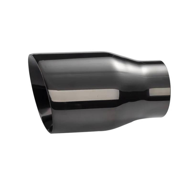 Auspuffblenden 1 STÜCKE Edelstahl Schwarz 51mm 63mm Schalldämpfer Schwanz Kehle Universal Auspuff Terminal Auto Modifikation Auspuff Endrohr(63mm) von SPLACK