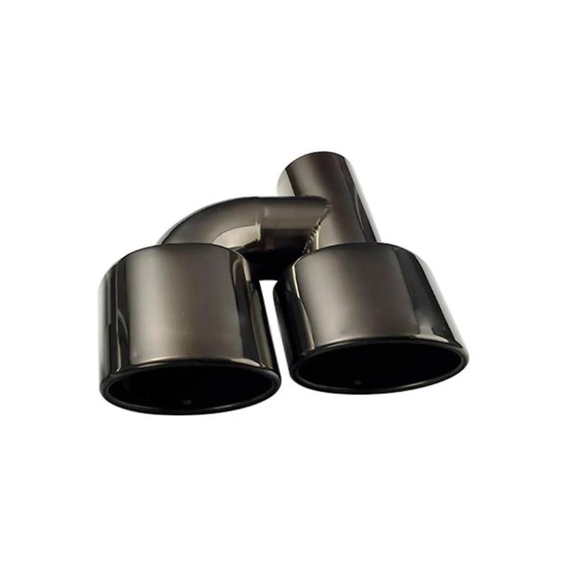 Auspuffblenden 63mm Dual Outlet Auto Auspuffblende Slant Rolled Edge Auto Schalldämpfer Auspuff Endrohr Edelstahl Mattschwarz Für C63 W204 Auspuff Endrohr(Gray right) von SPLACK