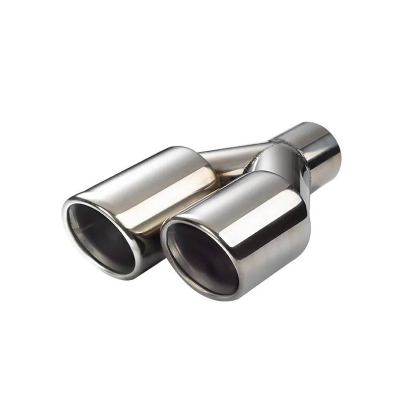 Auspuffblenden Doppelte Auspuffspitze Aus Edelstahl 57 Mm Einlass 76 Mm Auslass Schalldämpfer Auspuffrohr Auspuff Endrohr(rechts) von SPLACK
