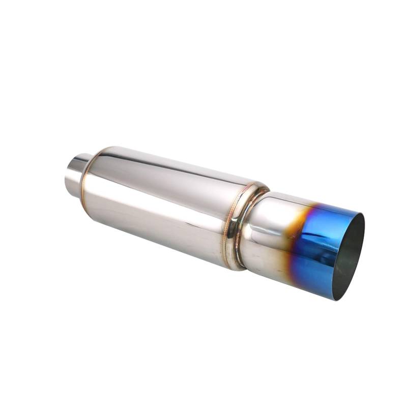 Auspuffblenden Edelstahl-Autoauspuff-Rennschalldämpfer Universell 3 Bis 4,5 Zoll Auspuffrohr Blau Auspuff Endrohr von SPLACK