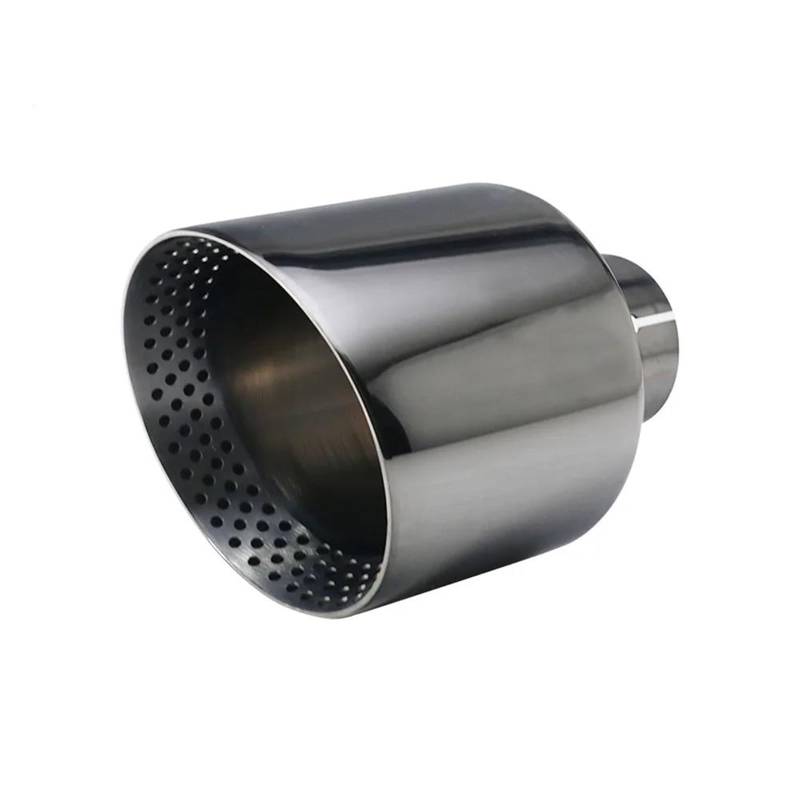 Auspuffblenden Universal-Auto-Schalldämpfer-Endrohr Aus Mit Löchern Auto-Auspuffspitze Schwarz Glänzend Schnittstelle 63 Mm Schräger Auslass 127 Mm Auspuff Endrohr von SPLACK