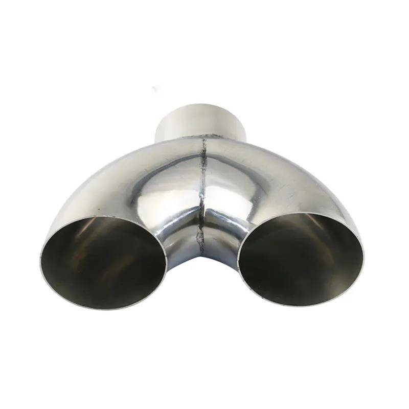 Auspuffblenden Universal Edelstahl 201 Autoauspuff Y-Rohr 51 Mm Bis 63 Mm Konverter Modifizierter Schalldämpfer Y-Form Verbindungsrohr Auspuff Endrohr(63mm) von SPLACK