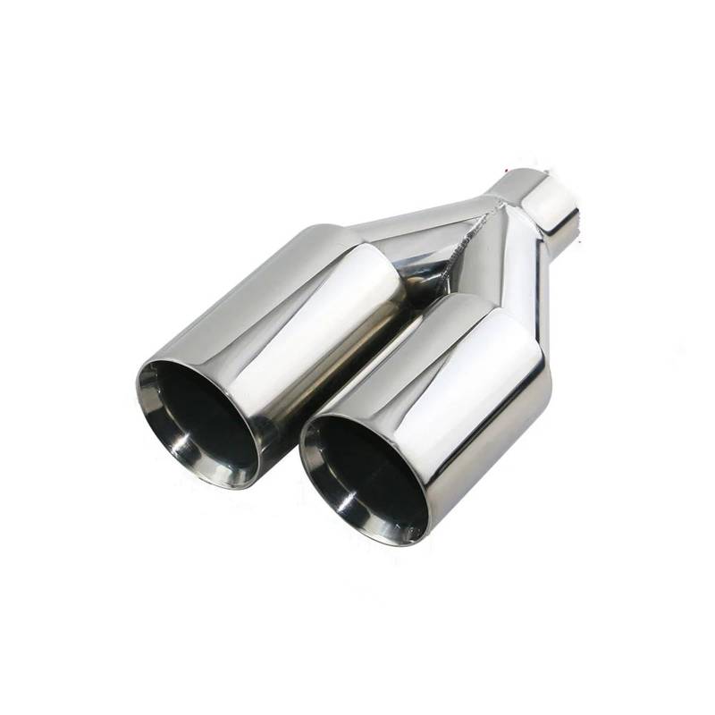 Auspuffblenden Universelles Doppelwandiges Doppelauspuffrohr Mit Autodüsen Schalldämpfer-Endrohr Für 2''/2,5'' Einlass Auspuff Endrohr(Right A) von SPLACK