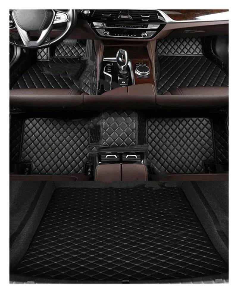 Autoteppich Auto-Bodenmatte Für 6er-Serie Für E63 2 Türen 2003-2006 2007 2008 2009 2010 Innenausstattung Teppich Kofferraummatte Autofußmatten(Alles schwarz) von SPLACK