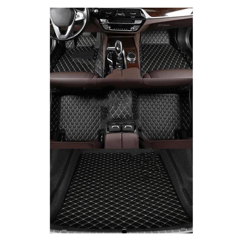 Autoteppich Auto-Bodenmatte Für IX3 G08 2022 2023 Innendetails Zubehör Teppich Kofferraummatte Autofußmatten(Schwarzbeige) von SPLACK