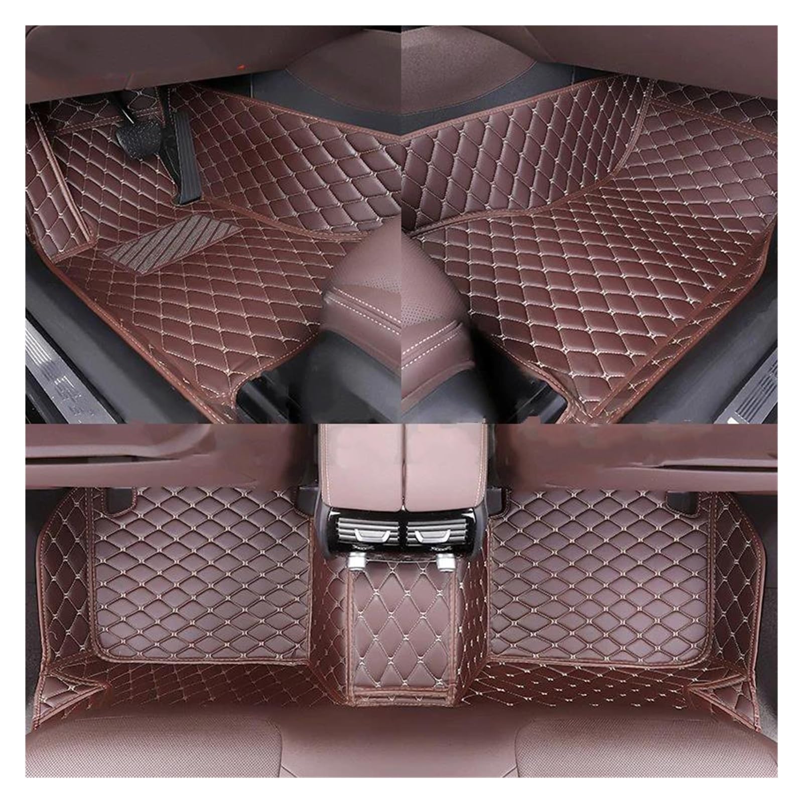 Autoteppich Auto-Bodenmatte Für Insight Alle Modelle Baujahr 2000–2022 Autoteppiche Teppichteile Fußgängerbrücken-Teppichzubehör Styling Autofußmatten(Kaffee) von SPLACK