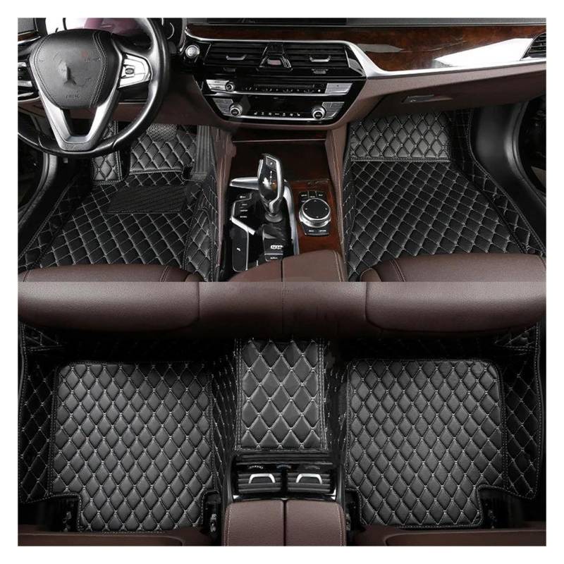 Autoteppich Benutzerdefinierte Auto-Bodenmatte Für I3 2022 2023 Innendetails Zubehör Teppich Kofferraummatte Autofußmatten(Black White) von SPLACK