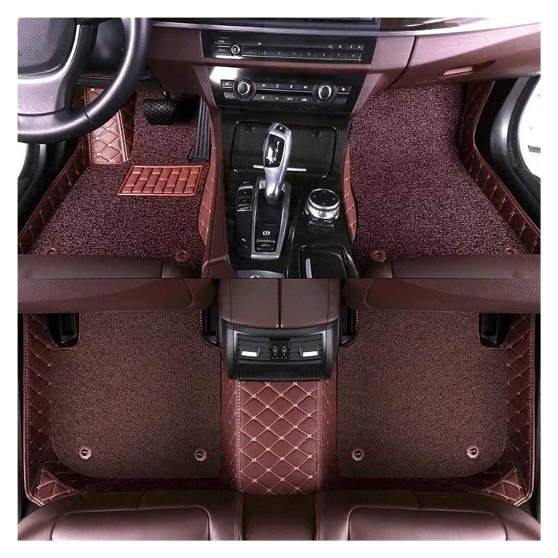 Autoteppich Custom Car Fußmatten Für Q8 2019-2024 Auto Teppiche Fuß Coche Zubehör Autofußmatten(Coffe) von SPLACK