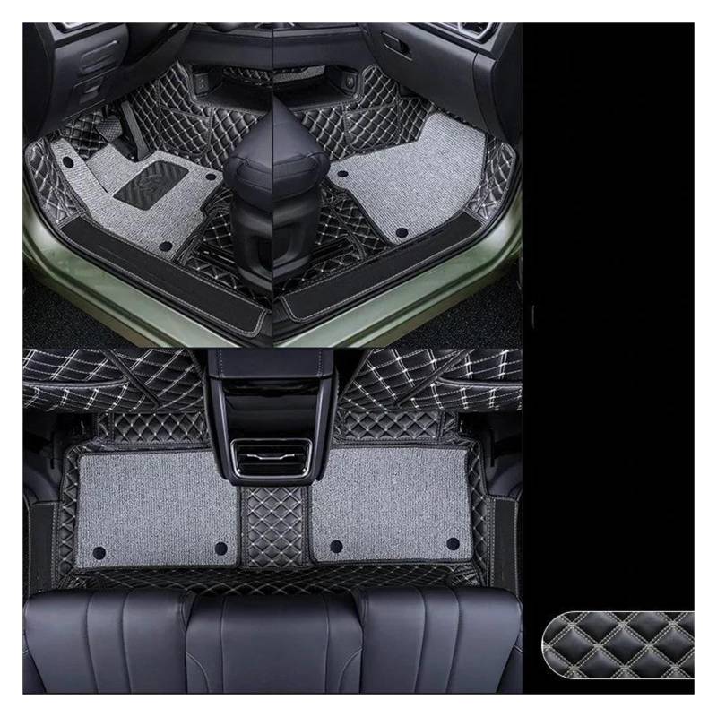 Autoteppich Für JAECOO Für J7 2023 2024 Auto-Fußmatten Benutzerdefinierte Fußpolster Salonteppich Vollständige Abdeckung Innenausstattung 5 Sitze Autofußmatten(Beige Double Layer) von SPLACK