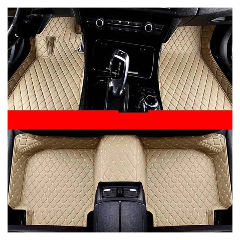 Autoteppich Für KIA Für Stonic 2017 2018 2019 2020 2021 2022 2023 2024 Custom Car Fußmatten Auto Zubehör Fuß Teppich Autofußmatten(Beige) von SPLACK