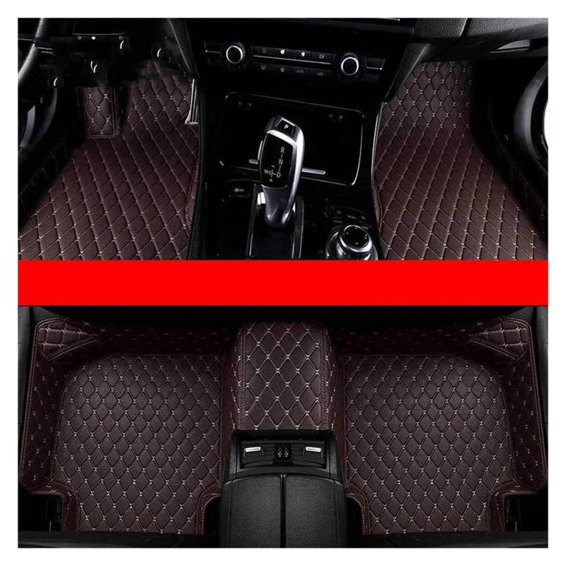 Autoteppich Für KIA Für Stonic 2017 2018 2019 2020 2021 2022 2023 2024 Custom Car Fußmatten Auto Zubehör Fuß Teppich Autofußmatten(Kaffee) von SPLACK