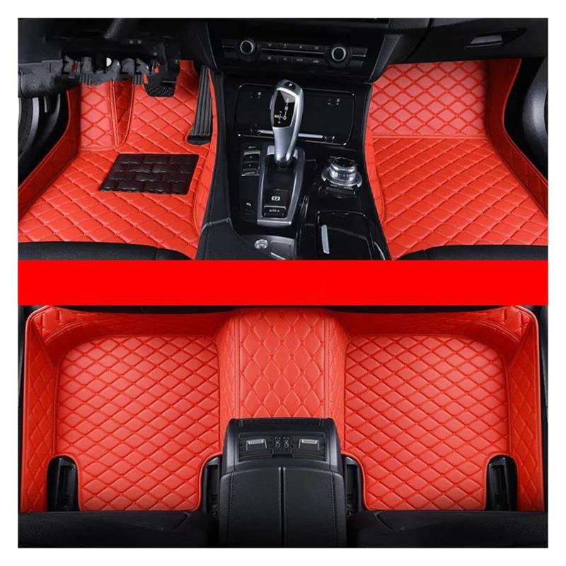 Autoteppich Für Peugeot Für 308 SW 2007-2024 Custom Car Fußmatten Auto Zubehör Fuß Teppich Autofußmatten(Rot) von SPLACK