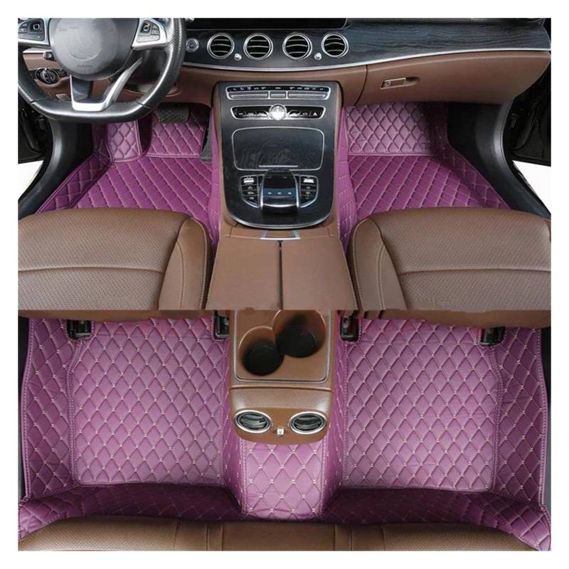 Autoteppich Maßgeschneiderte 3D-Volldeckungs-Auto-Bodenmatte Für 4er Für G26 2020-2023 Innenausstattung Teppiche Autofußmatten(Lila) von SPLACK