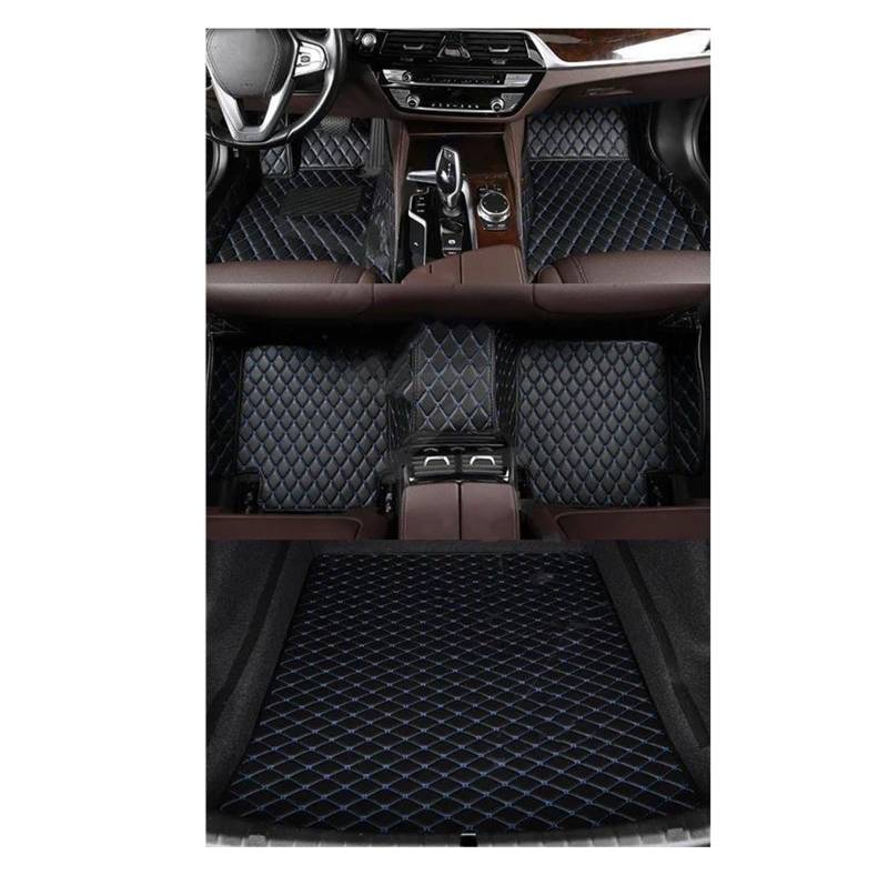 Autoteppich Maßgeschneiderte Auto-Fußmatte Für 6er-Serie Für F12 2010-2018 Innenausstattung Teppich Kofferraummatte Autofußmatten(Schwarz Blau) von SPLACK