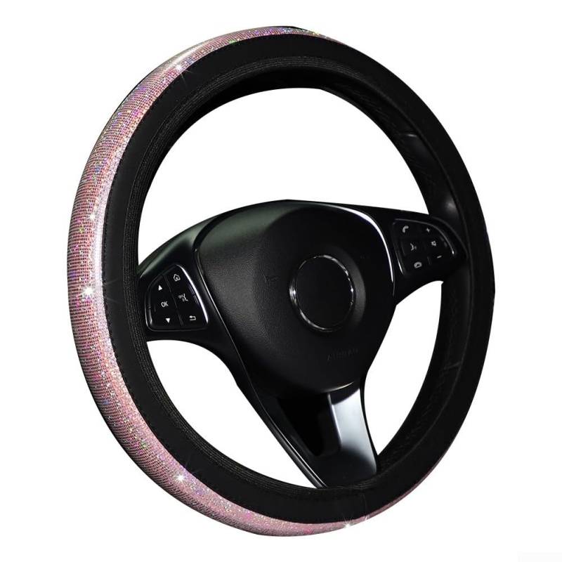 Bling Strass Lenkradbezug für 14 12,7 bis 38,1 cm Räder Funkelndes Design für Auto-Innenraum (für Rosa) von SPORTARC