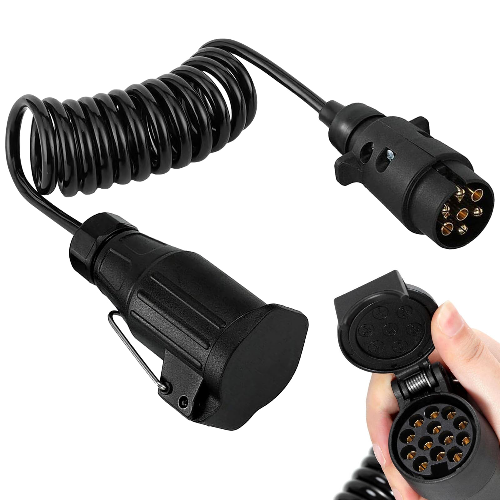 SPORWAY Anhängerstecker Adapter 7 auf 13 Polig: 3M Verlängerungskabel Anhänger Adapter Stecker 7 auf 13, Anhängerkabel 7 auf 13 Polig für PKW Anhänger Bootstrailer LKW Caravan Wohnmobil Fahrradträger SPORWAY Anhängerstecker Adapter 7 auf 13 Polig: 3M Verlängerungskabel Anhänger Adapter Stecker 7 auf 13, Anhängerkabel 7 auf 13 Polig für PKW Anhänger Bootstrailer LKW Caravan Wohnmobil Fahrradträger von SPORWAY