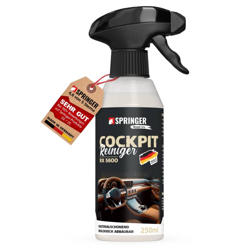 SPRINGER RX5600 - - Cockpit-Reiniger 250 ml - - Made in Germany - - Versiegelt & schützt - - Innenraumreiniger antistatisch & staubabweisend - - Auto Kunststoff-Reiniger schadstofffrei von SPRINGER