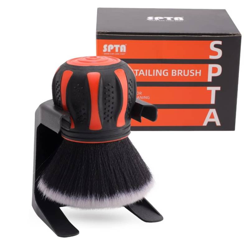 Detaillierungsbürsten Set, Auto Detail Brush Größen Premium-Naturhaar-Mischfaser-Kunststoffgriff Auto-Detailbürsten zum Reinigen von Rädern, Motor, Innenraum, Lüftungsschlitzen -BRFCD18 von SPTA