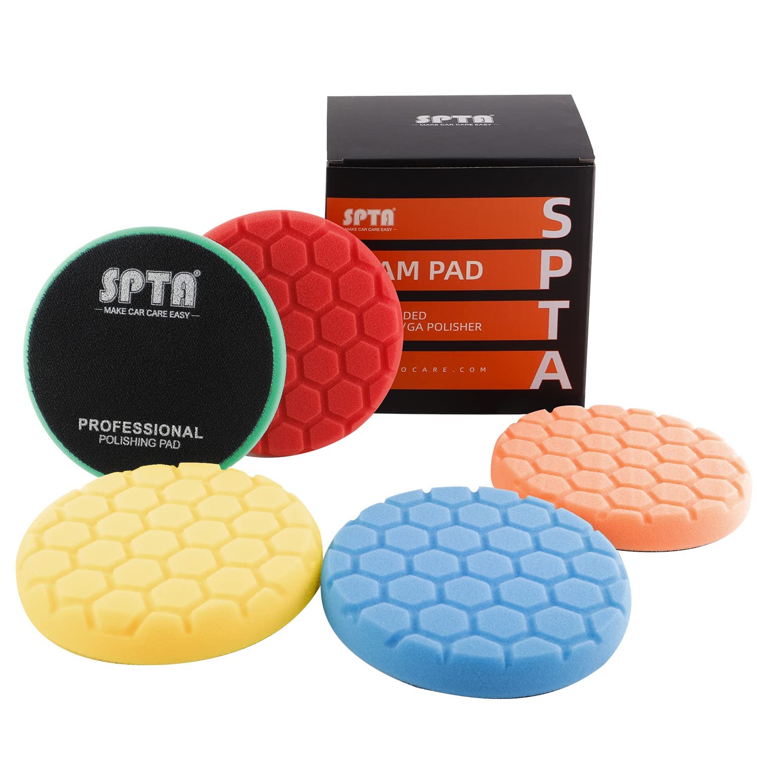 SPTA 125mm Polierpad Hex-Logic Polierschwämme Wachs Schwämme Auto Polierschwamm Polierpad Polieren Pad Schwamm Polierschaum Set für Exzenter Poliermaschine Schleifmaschine… SPTA 125mm Polierpad Hex-Logic Polierschwämme Wachs Schwämme Auto Polierschwamm Polierpad Polieren Pad Schwamm Polierschaum Set für Exzenter Poliermaschine Schleifmaschine… von SPTA