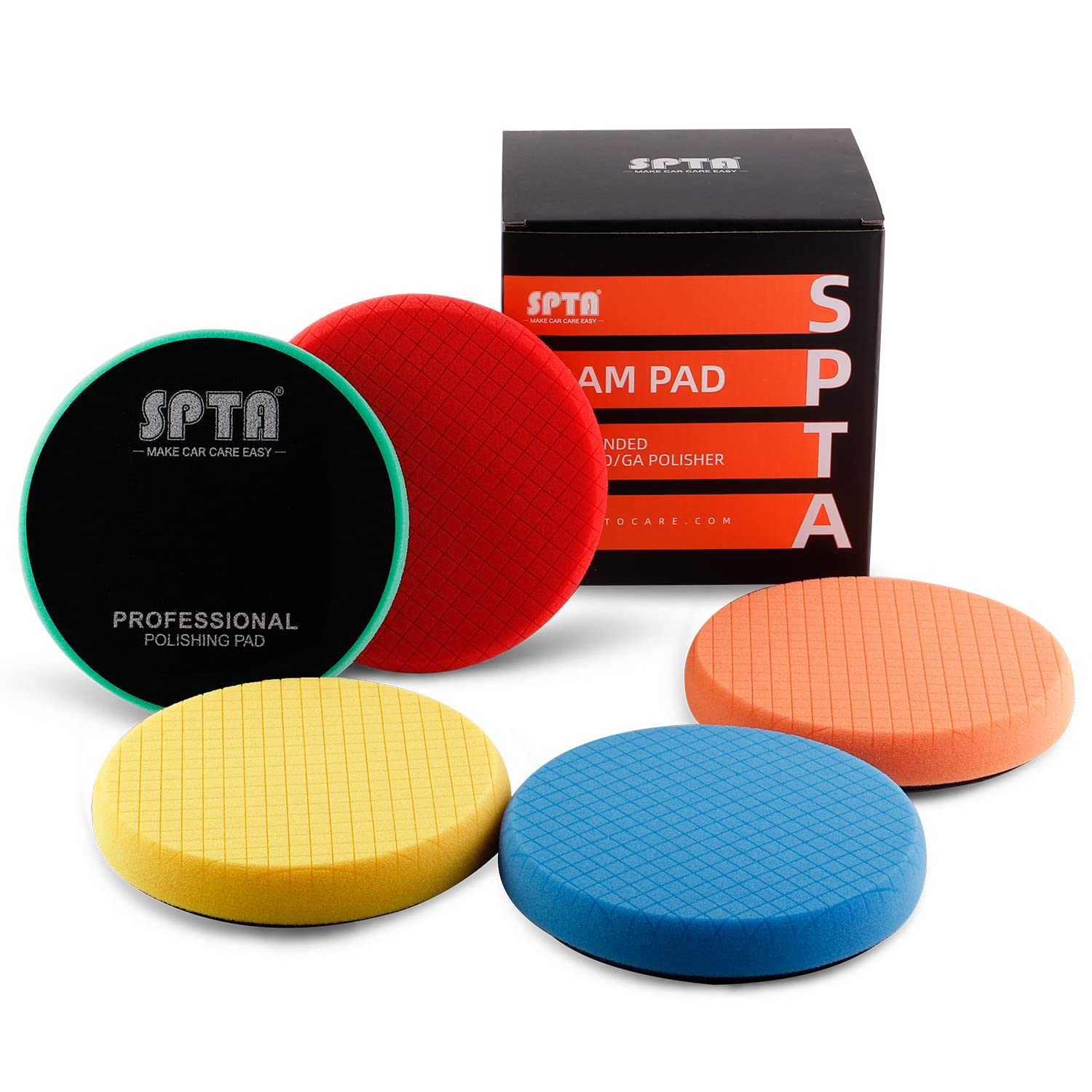SPTA 5tlg 7 zoll/180mm Polierschwämme Pad Wachs Schwämme Pad Polierschwamm Auto Polieren Pad Schwamm Polierschaum Pad Set für Exzenter Poliermaschine Schleifmaschine - Auto polieren Profiset SPTA 5tlg 7 zoll/180mm Polierschwämme Pad Wachs Schwämme Pad Polierschwamm Auto Polieren Pad Schwamm Polierschaum Pad Set für Exzenter Poliermaschine Schleifmaschine - Auto polieren Profiset von SPTA