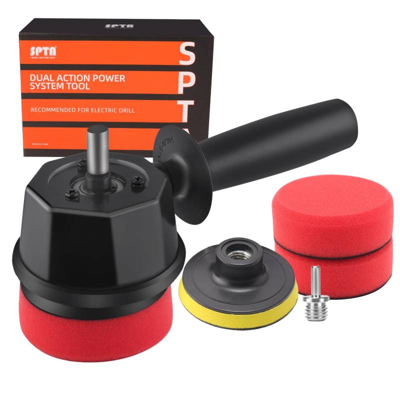 Da Power System, Polieraufsatz für Bohrmaschine, Exzenter Poliermaschine, HSS-Polieren Zubehör, SPTA 3tlg 80mm Polieren Disc, Polierschwamm, Polierpad Polierschwämme Polieren Pad Set für Auto KFZ Boot von SPTA