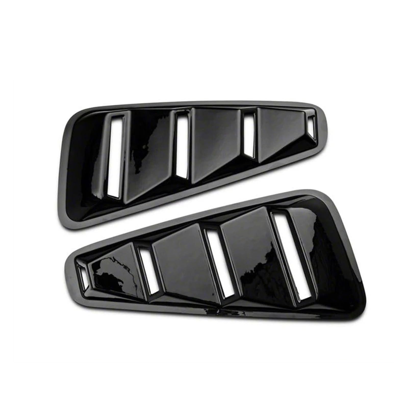 Auto Heckspoilerflügel 1 Paar Seite Fenster Jalousie Scoop Vent Für Ford Für Mustang 2005 2006 2007 2008 2009 Air Vent Aufkleber Seite Fender Aufkleber Spoiler(Glossy Black) von SPUFKGE