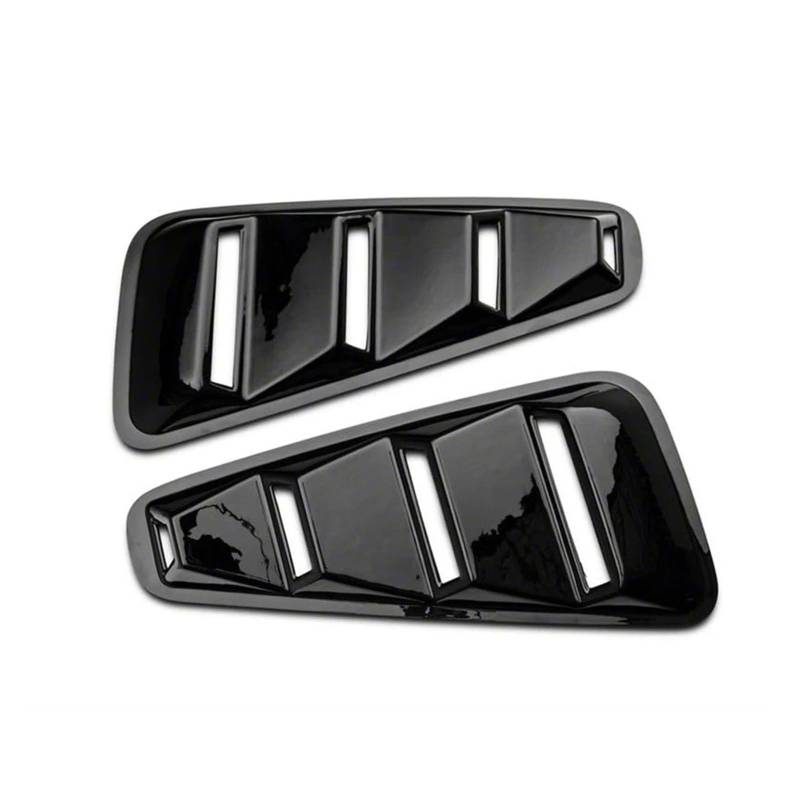 Auto Heckspoilerflügel 1 Paar Seite Fenster Jalousie Scoop Vent Für Ford Für Mustang 2005 2006 2007 2008 2009 Air Vent Aufkleber Seite Fender Aufkleber Spoiler(Glossy Black) von SPUFKGE