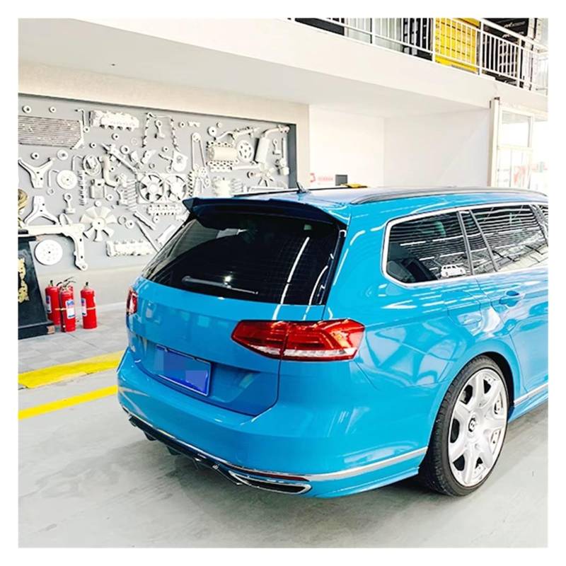 Auto Heckspoilerflügel Auto Styling ABS Kunststoff Material Heckspoiler Flügel Stamm Lip Abdeckung Für VW Für Passat B8 Für Variante 2016 2017 2018 2019 Spoiler(Kohlefaser-Optik) von SPUFKGE