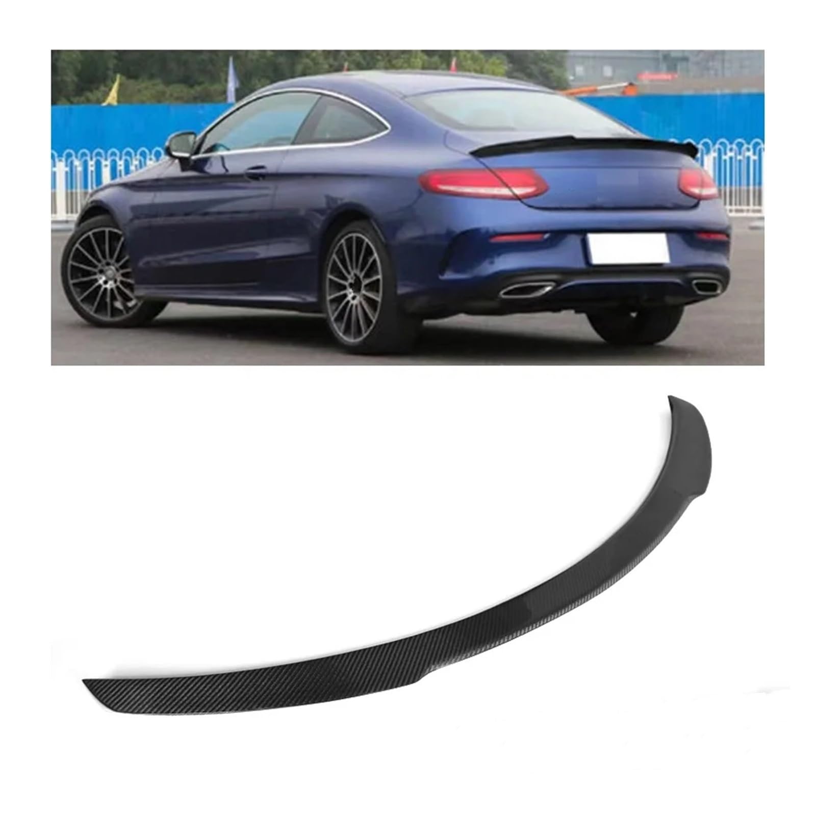 Auto Heckspoilerflügel Carbon Fiber Spoiler Für Benz W205 C260 C43 C63 Coupe AMG Hinten Ducktail Flügel C-klasse 4 2 Tür Stamm Zubehör Spoiler(2 Door FD) von SPUFKGE