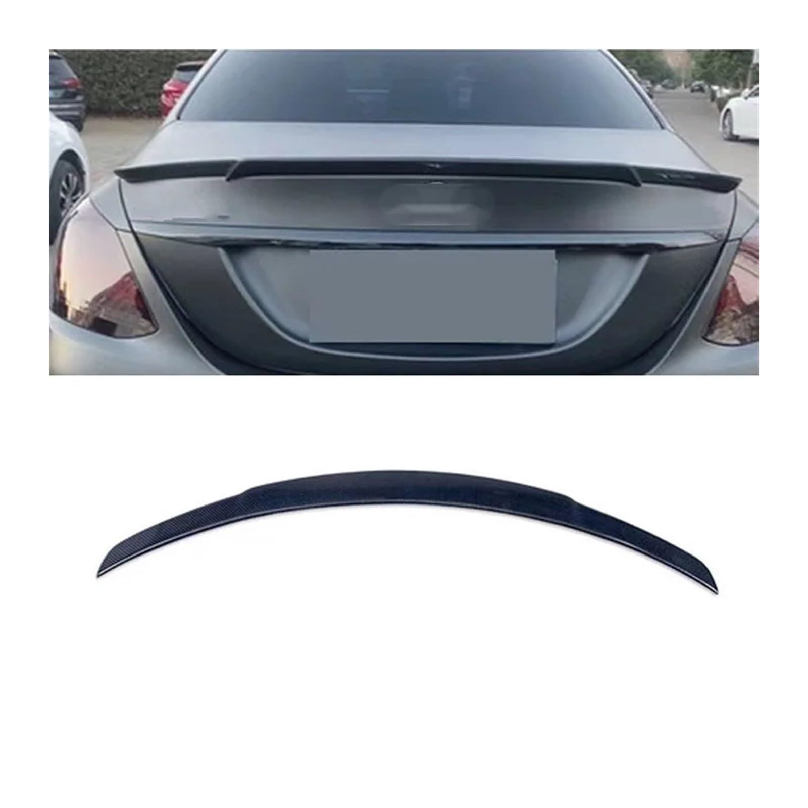 Auto Heckspoilerflügel Carbon Fiber Spoiler Für Benz W205 C260 C43 C63 Coupe AMG Hinten Ducktail Flügel C-klasse 4 2 Tür Stamm Zubehör Spoiler(4 Door Brabus) von SPUFKGE