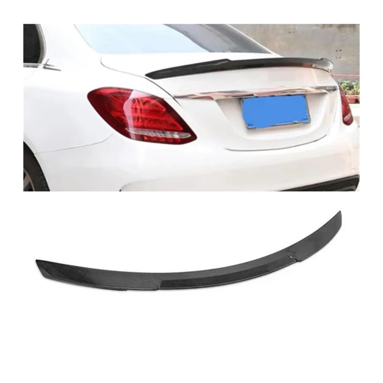 Auto Heckspoilerflügel Carbon Fiber Spoiler Für Benz W205 C260 C43 C63 Coupe AMG Hinten Ducktail Flügel C-klasse 4 2 Tür Stamm Zubehör Spoiler(4 Door FD) von SPUFKGE