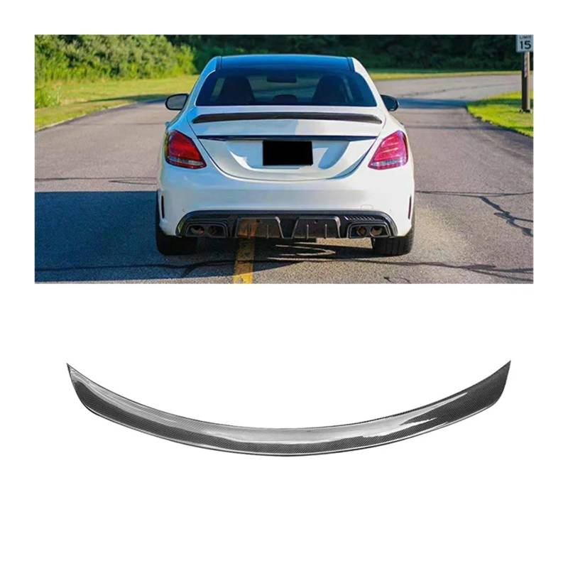Auto Heckspoilerflügel Carbon Fiber Spoiler Für Benz W205 C260 C43 C63 Coupe AMG Hinten Ducktail Flügel C-klasse 4 2 Tür Stamm Zubehör Spoiler(4 Door V) von SPUFKGE