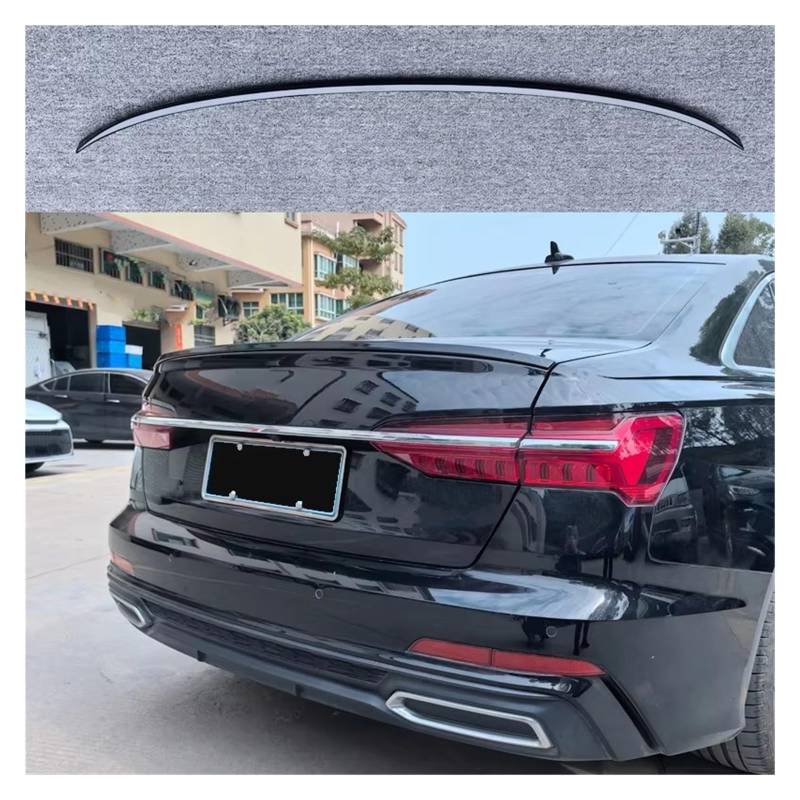 Auto Heckspoilerflügel Für A6 S6 C8 Spoiler 2019 2020 2021 2022 2023 2024 ABS Material Auto Hinten Stamm Flügel Zubehör Körper Kit Spoiler(Dark Grey) von SPUFKGE