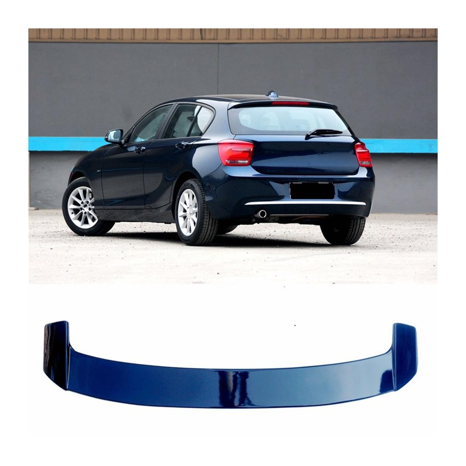 Auto Heckspoilerflügel Für F20 F21 1 Serie 1ER Schrägheck 120i 118i 116i Dachspoiler 2012–2019 Jahr Dachheckflügel Aus Glänzender Kohlefaser Spoiler(Navy Blue) von SPUFKGE
