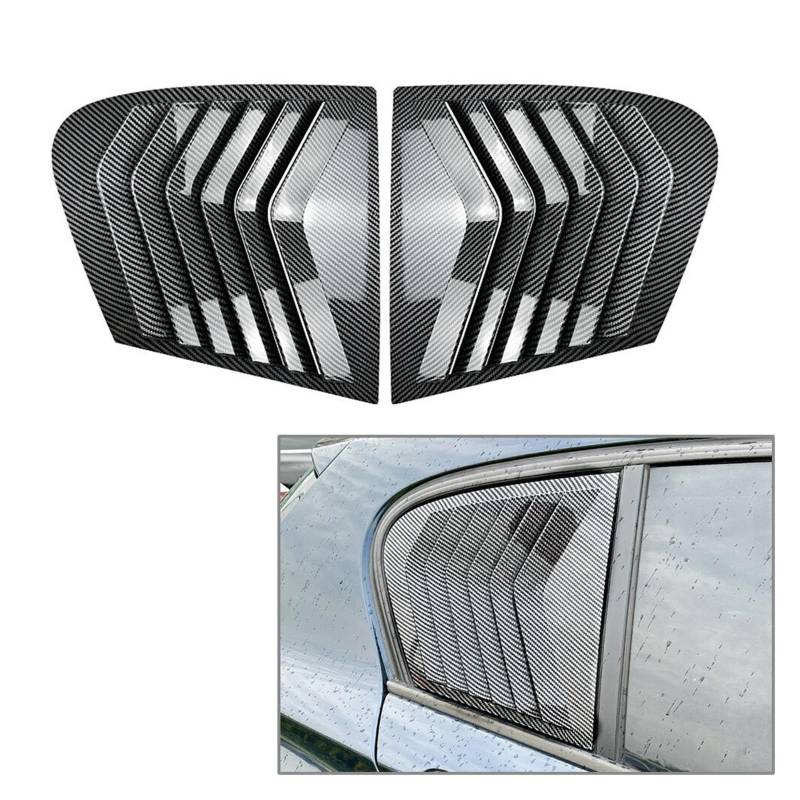 Auto Heckspoilerflügel Für F20 Fließheck 118i 120i 2011-2019 Auto Seite Fenster Spoiler Abdeckung Hinten Dreieck Jalousie Air Splitter Fenster Sonnenschutz Trim Spoiler(Carbon Look) von SPUFKGE