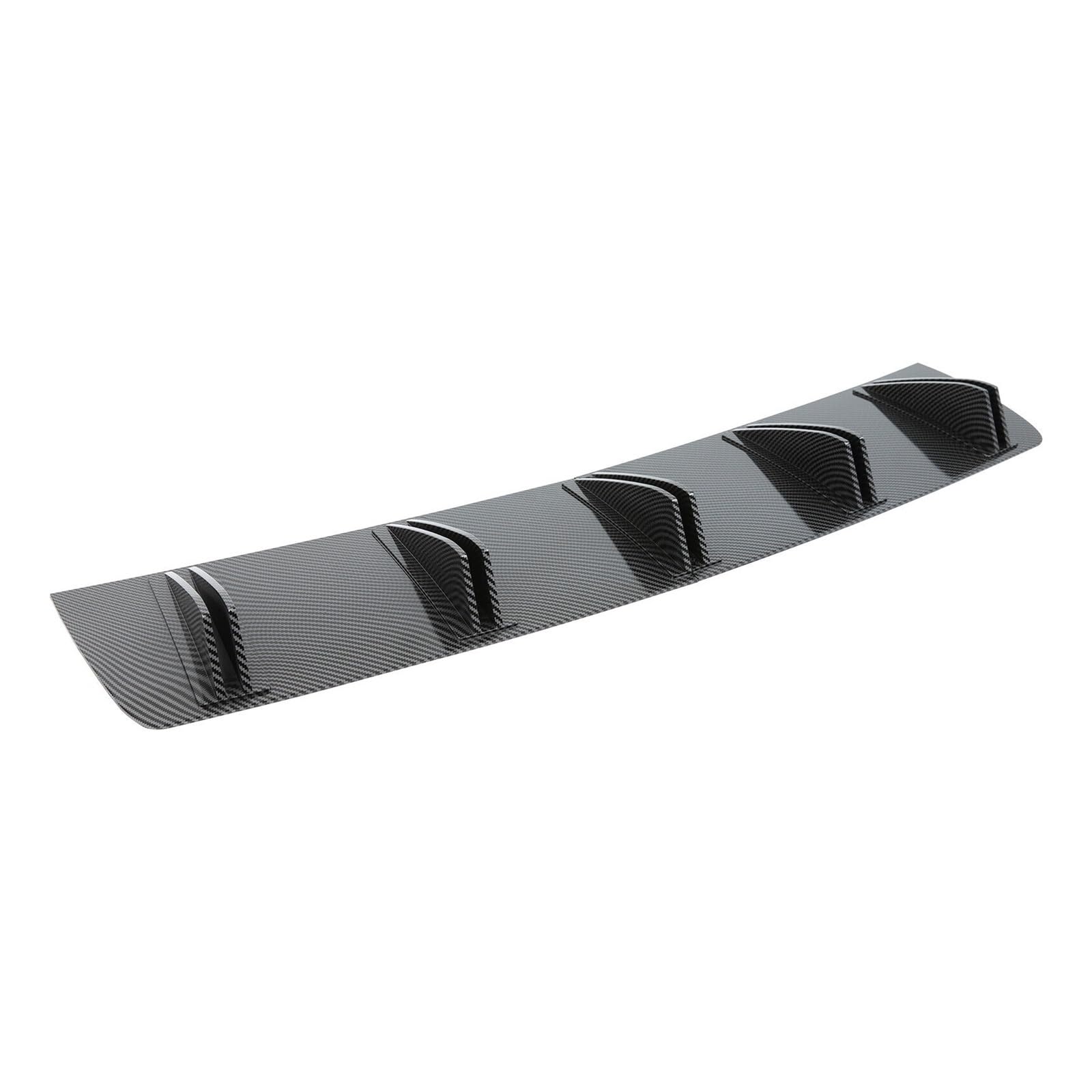 Auto Heckspoilerflügel Für Ford Für Focus ST RS Hinten Lip Diffusor Spoiler Splitter Shark 5 Flossen 81,5 cm Universal-Carbon Faser Auto Zubehör Spoiler(Kohlefaser-Optik) von SPUFKGE