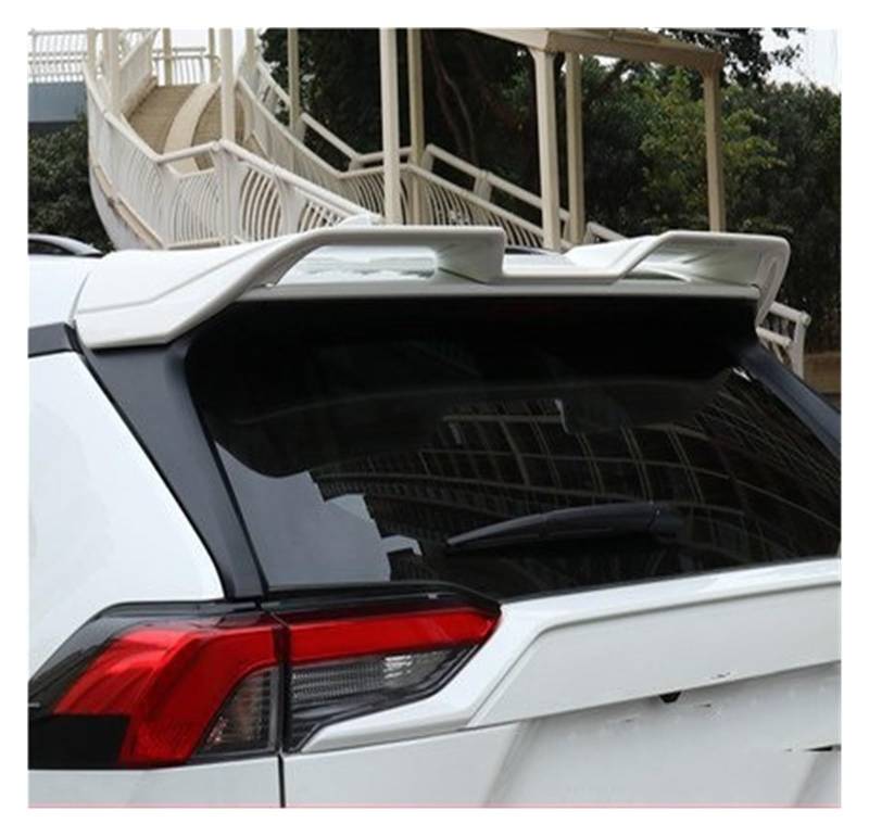 Auto Heckspoilerflügel Für RAV4 Für RAV 4 2019 2020 ABS Kunststoff Unpaint Außen Heckspoiler Schwanz Trunk Boot Flügel Dekoration Auto Styling Spoiler(Ivory) von SPUFKGE