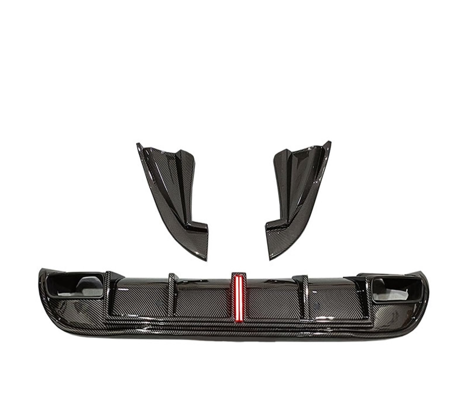 Auto Heckspoilerflügel Für Volvo Für S60 Für V60 Limousine 4 Tür 2014 15 16 17 18 Auto Hinten Stoßstange Diffusor Lip Splitter Schürze Bodykit Außen Tuning Zubehör Spoiler(Carbon Printing) von SPUFKGE