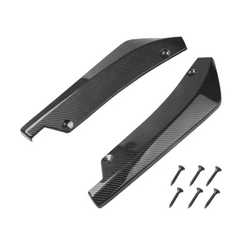 Auto Heckspoilerflügel Heckstoßstangenlippe Wrap Angle Diffuser Splitter Canard Spoiler Protector Für VW Für Golf Mk8 MK7 MK7.5 MK6 MK5 Für GTI Für GTD Für GTE R Für Line Spoiler(Kohlefaser) von SPUFKGE