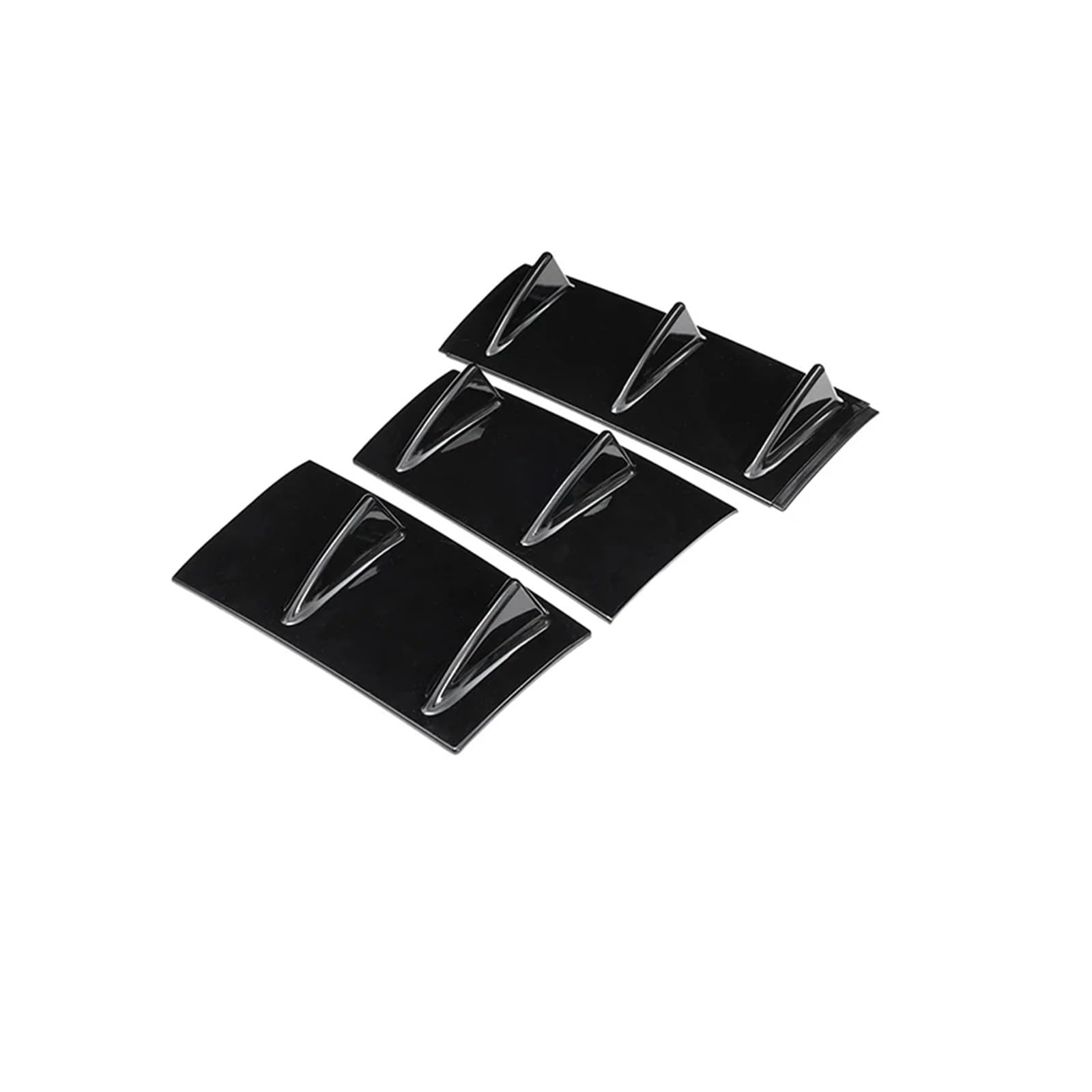 Auto Heckspoilerflügel Spoiler General Shark Fin Dreiteilige Auto-Heckstoßstangenlippe 7-Fin-Diffusor Für A4 B8 A6 Spoiler(Glossy Black) von SPUFKGE