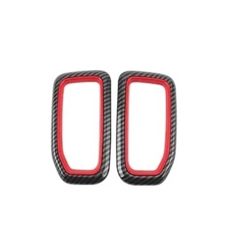 Für Ford Für Ranger Für Wildtrak T9 2023 2024 Carbon Fiber Innen Overlay Abdeckungen Upgrade Innen Dekoration Teile LHD RHD Verfügbar Auto Innendekoration Interieur Dekor(AC Outlet Cover) von SPUFKGE