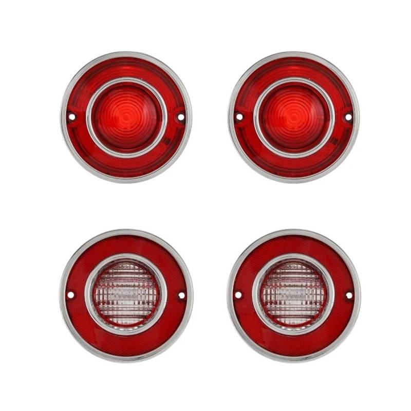 Rücklichter, Anhängerleuchten, 4 Stück, Auto-LED-Rücklichter, Bremslichter für Corvette für C3 1975 1976 1977 1978 1979 (ohne Leuchtmittel) (rote Schale) von SPUFKGE