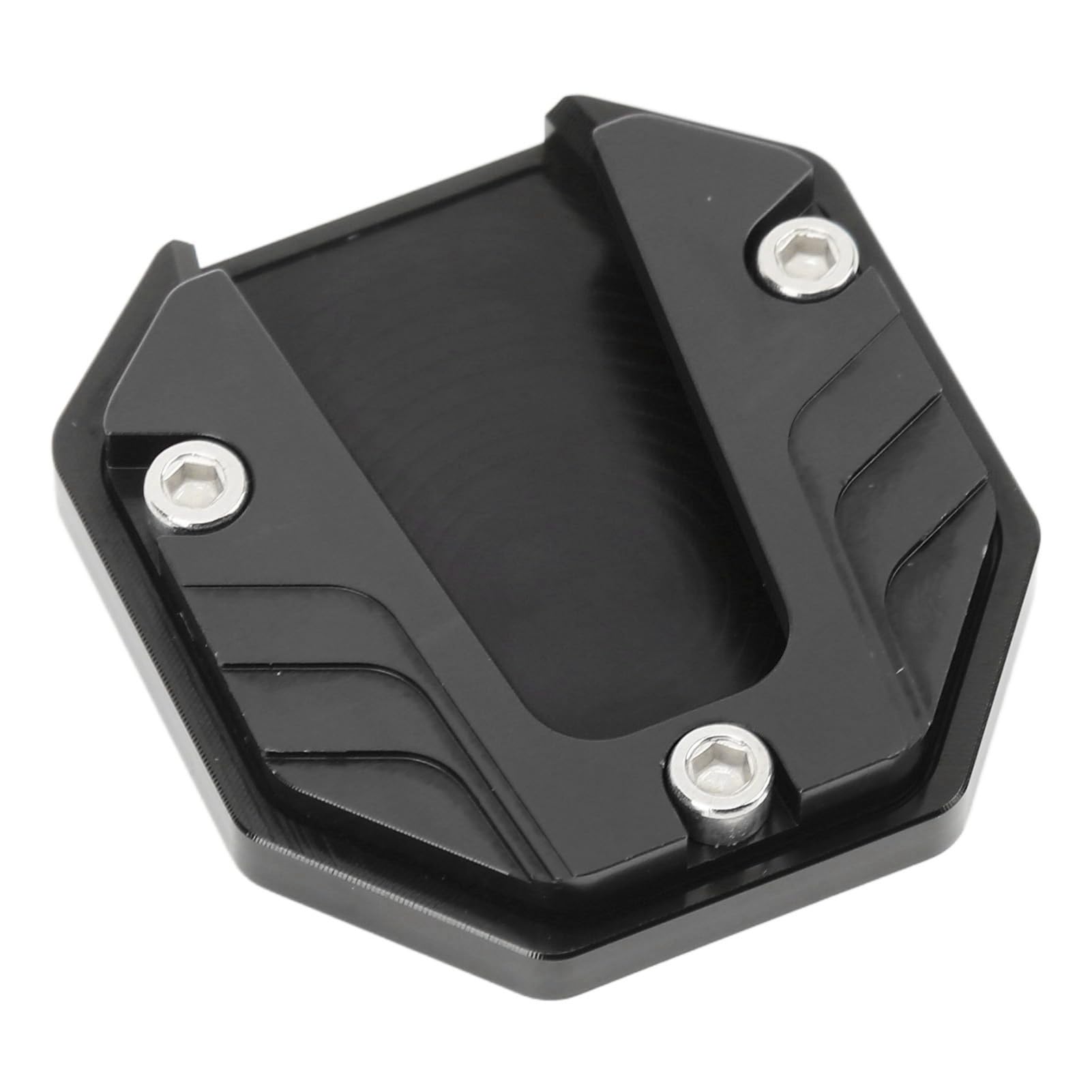Langlebige Motorrad -Foot -Basis Stützplatte mit Anodischer Oxidationsfarbe Zum Parken auf Heißem Pflaster und Gras für Allgemeine Modelle (Black) von SPYMINNPOO