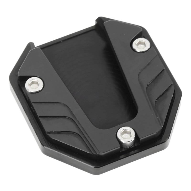 Langlebige Motorrad -Foot -Basis Stützplatte mit Anodischer Oxidationsfarbe Zum Parken auf Heißem Pflaster und Gras für Allgemeine Modelle (Black) von SPYMINNPOO