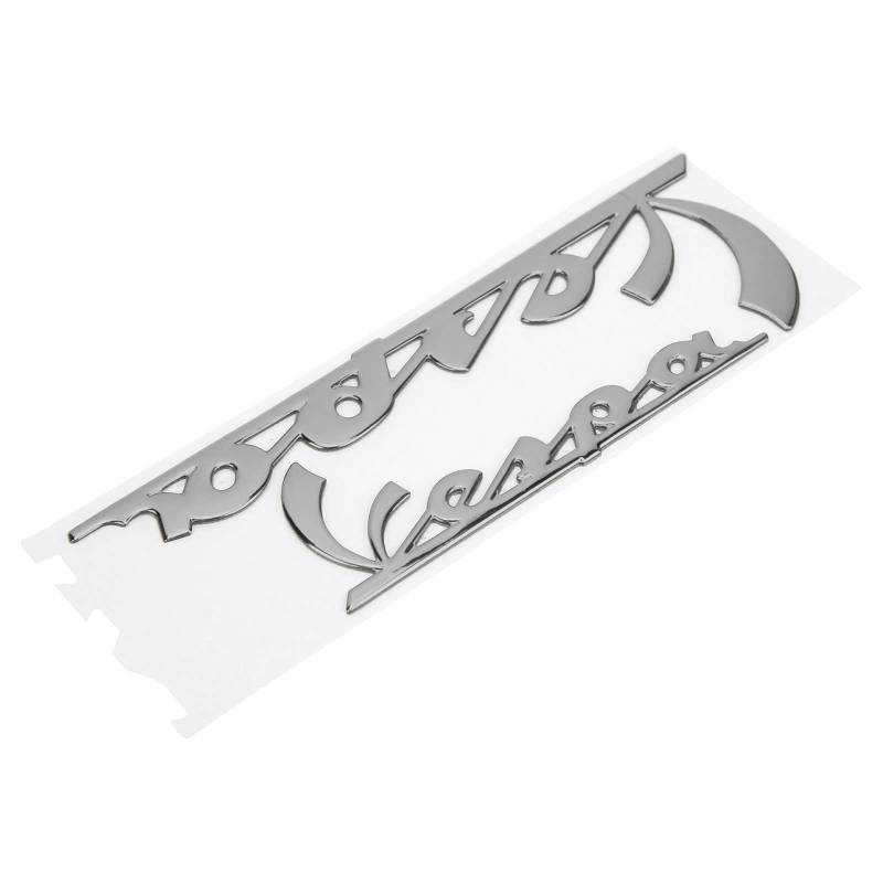 Motorrad Dreidimensionale Passform für Emblem Aufkleber Nachhaltiger Abzeichenaufkleber für GTS300 LX125 LX150 IU Sprint Primvera 300 LXV Super Super (Silver) von SPYMINNPOO