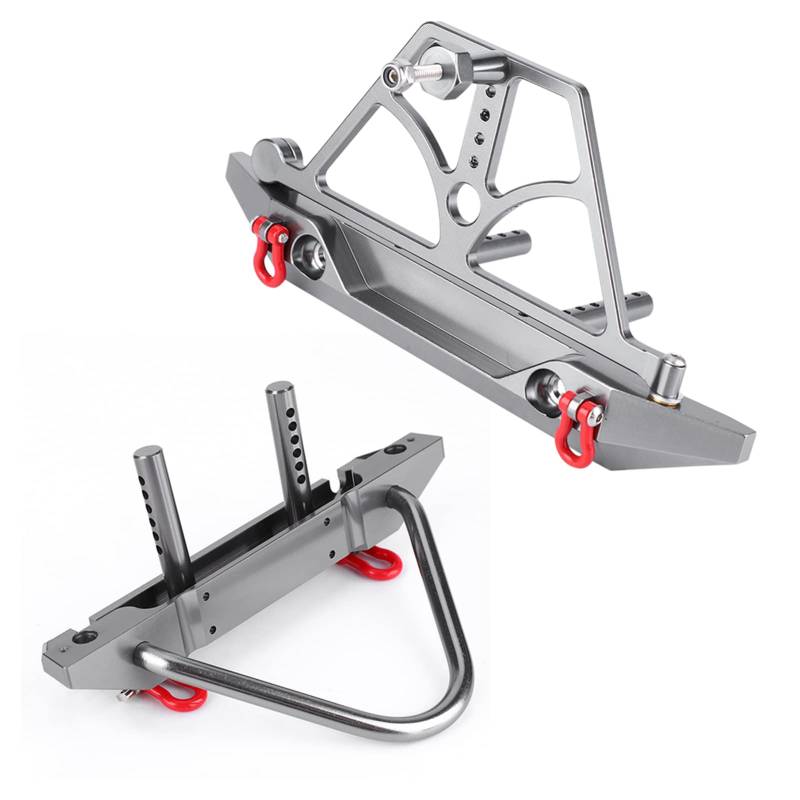 RC Metall Vorderen Stoßfänger mit Ersatzreifen Träger für Axiales SCX10 SCX10 II, Präzisionsarbeit für MST -RC -Auto, Great Car Front Stoßstange und Hintere Stoßstange Teile von SPYMINNPOO