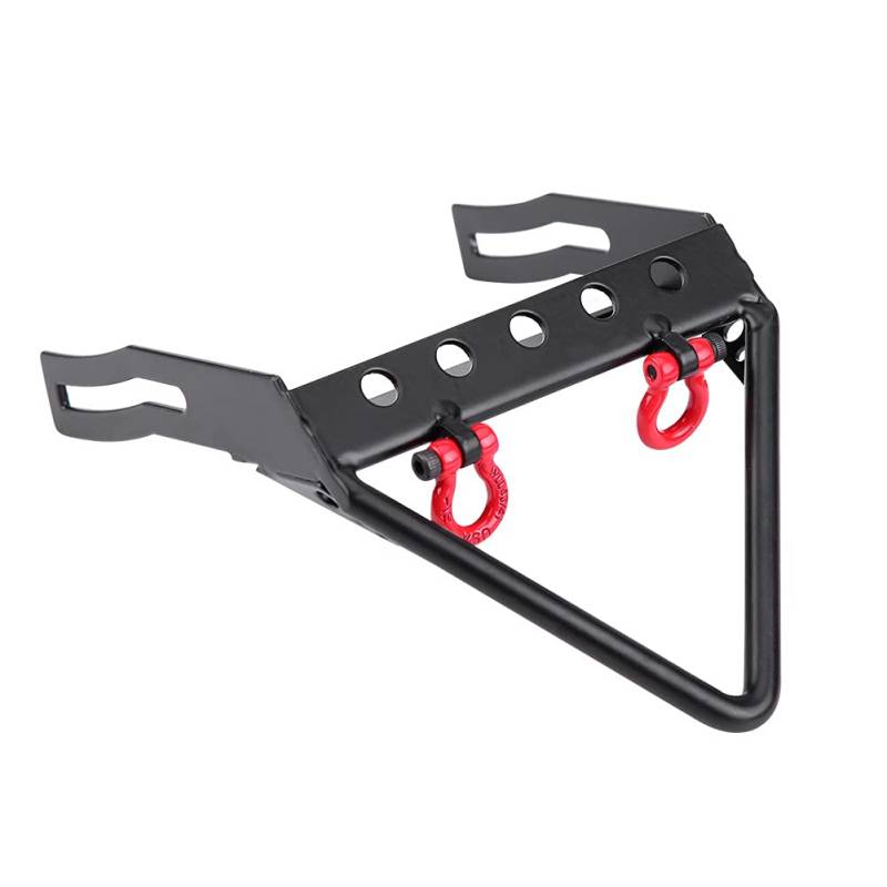 RC Stoßfänger Winchhalterung, Premium -Stahl -Frontstoßstange für Axial SCX10 1/10 Fernbedienungsauto, Attraktives Design, Geeignet für Krabbeln, Schwarz & Rot (Speed ​​Toe: 5,4 x 4,4 x 2,6 cm / 2,1 von SPYMINNPOO